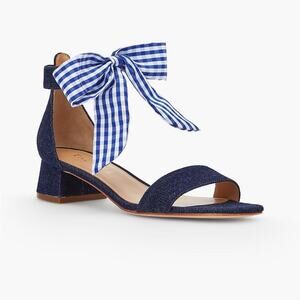 Talbots Naomi Scarf Tie Denim Sandals